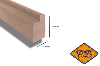 Afbeeldingen van meranti hardhout raamprofiel RP1 40x67mm