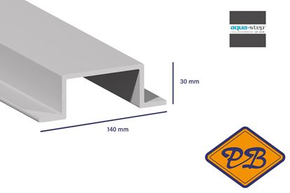 Afbeeldingen van HDM outdoor®Aluminium ventilatie profiel blank 30x140x250cm