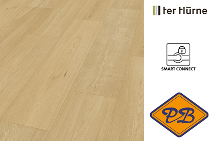 Afbeeldingen van Ter Hürne IKO trend line smart connect pro aqua 2 premium laminaat landhuisdeel breed eiken pure 8mmx28x128,5cm (per pak van 7 stuks=2,51m²)