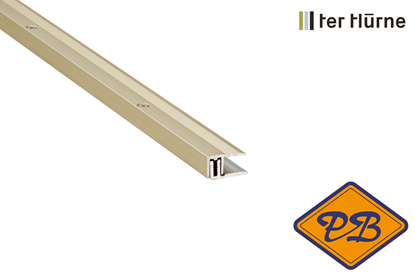 Afbeeldingen van Ter Hürne 2-delig aluminium eindprofiel ABS 716 zand 21mm