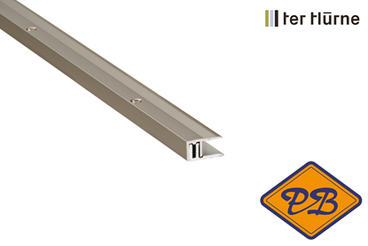 Afbeeldingen van Ter Hürne 2-delig aluminium eindprofiel ABS 716 RVS 21mm