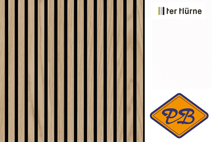Afbeeldingen van Ter Hürne uniquedesign akoustiek 3D wand-en plafondpaneel 1-zijdig edelgefineerd eiken Tiber naturel geolied 21mm