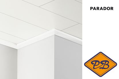 Afbeeldingen van PARADOR plafondlijst DAL 3 essen wit glans stroken decor 12x32mmx220cm