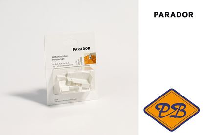 Afbeeldingen van PARADOR universele PVC binnenhoeken wit type 2 voor plinten SL 5 & SL 18 (per blister= 2 stuks)