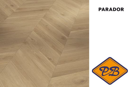 Afbeelding van PARADOR TRENDTIME 8 safe lock® PRO laminaat eiken Loire honig Chevron strook extra breed geolied structuur 8mmx33x128,5cm (per pak van 5 stuks =2,12m²)