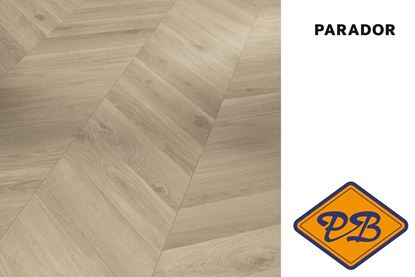 Afbeeldingen van PARADOR TRENDTIME 8 safe lock® PRO laminaat eiken Loire beige Chevron strook extra breed geolied structuur 8mmx33x128,5cm (per pak van 5 stuks =2,12m²)