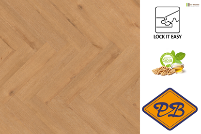 Afbeeldingen van Ter Hürne perform SPC vinyl lock it easy visgraat strook eiken Hamburg 6mmx14,5x74,3cm (per pak van 10 stuks universeel=1,07m²)