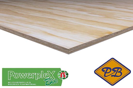 Afbeelding van underlayment powerfloor BIO Based multiplex rechte kant 4-zijdig 244x122cm