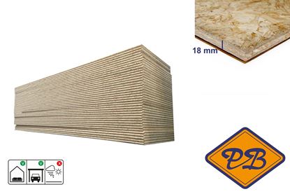 Afbeeldingen van OSB ZERO klasse 3 kleine plaat tong & groef 4-zijdig 18mmx244x59cm (per pak van 100 platen)