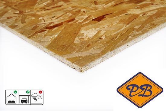 Afbeelding van OSB ZERO klasse 3 rechte kant 4-zijdig 244x122cm