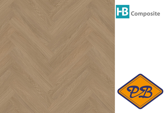 Afbeelding van HB Composite aqua SPC vinyl click visgraat wand- en vloer strook SUPERIOR Oak Dream 4,5mmx15x75cm (per pak van 8 stuks A + 8 stuks B =1,80m²)