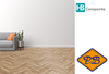 Afbeelding van HB Composite aqua SPC vinyl click visgraat wand- en vloer strook LUXURY Timeless Oak 4,5mmx15x75cm (per pak van 9 stuks A + 9 stuks B =2,03m²)