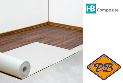 Afbeeldingen van HB composite AC Supreme ondervloer voor SPC vloeren 1,0mmx100x1500cm (per rol=15m²)