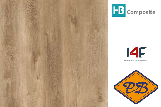Afbeelding van HB Composite aqua SPC vinyl click wand- en vloer LUXURY landhuisdeel Eternal Oak 4mmx22,8x122cm (per pak van 8 stuks=2,23m²)