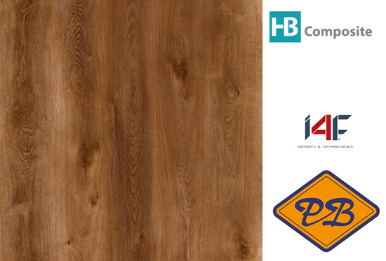Afbeelding van HB Composite aqua SPC vinyl click wand- en vloer LUXURY landhuisdeel Traditional Oak 4mmx22,8x122cm (per pak van 8 stuks=2,23m²)