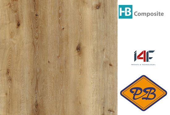 Afbeelding van HB Composite aqua SPC vinyl click wand- en vloer LUXURY landhuisdeel Bohemian Oak 4mmx22,8x122cm (per pak van 8 stuks=2,23m²)