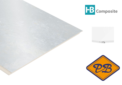 Afbeeldingen van HB Composite aqua SPC vinyl click "N screw 3-L SUPERIOR wand- vloer en plafondtegel Concrete Light 4,5mmx32x120cm (per pak van 6 stuks =2,34m²)