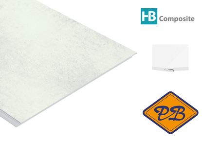 Afbeeldingen van HB Composite aqua SPC vinyl click 'N screw 3-L SUPERIOR wand- vloer en plafondtegel Limestone 4,5mmx32x120cm (per pak van 6 stuks =2,34m²)