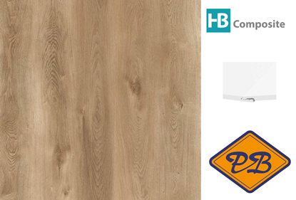Afbeeldingen van HB Composite aqua SPC vinyl click 'N screw SUPERIOR wandpaneel Wood Eternal Oak ultramat XL 4,5mm