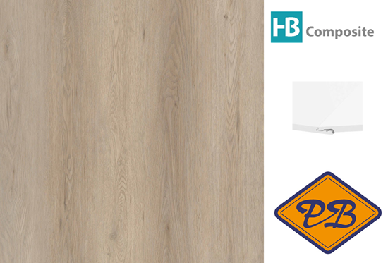 Afbeelding van HB Composite aqua SPC vinyl click 'N screw SUPERIOR wandpaneel Timeless Oak  XL 4,5mm
