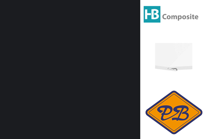 Afbeeldingen van HB Composite aqua SPC vinyl click 'N screw SUPERIOR wandpaneel uni colours *RAL 9011 Black ultramat XL 4,5mm