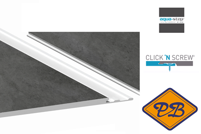 Afbeeldingen van HDM aqua step SPC vinyl ALL-IN-ONE Click 'N Screw/Glue vloer, wand en plafondpaneel Edinburgh 4,5mmx32x122cm(per pak van 6 stuks=2,23m²)