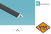 Afbeelding van HB composite professional aluminium buitenhoekprofiel mat wit 6x6x4,5mmx270cm