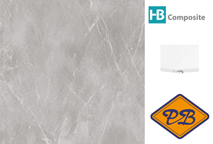 Afbeeldingen van HB Composite aqua SPC vinyl click 'N screw SUPERIOR wandplaat Marmo Beige ultramat XXL 4,5mm