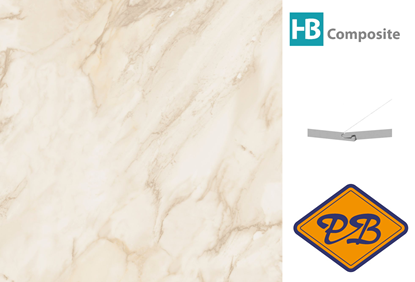 Afbeeldingen van HB Composite aqua SPC vinyl SUPERIOR click I4F wand- en vloer tegel Marmo Oro ultramat 4mm