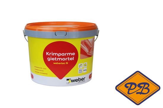 Afbeelding van Webertec fil professioneel basis krimparme gietmortel (per emmer =20kg)