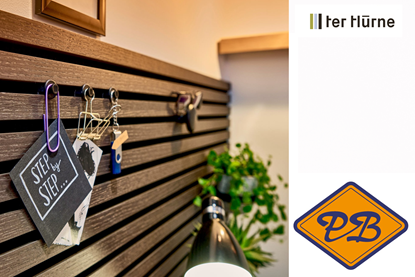 Afbeeldingen van Ter Hürne livingwall function plastic knop Dolf zwart rond 22mm (per set = 4 stuks)