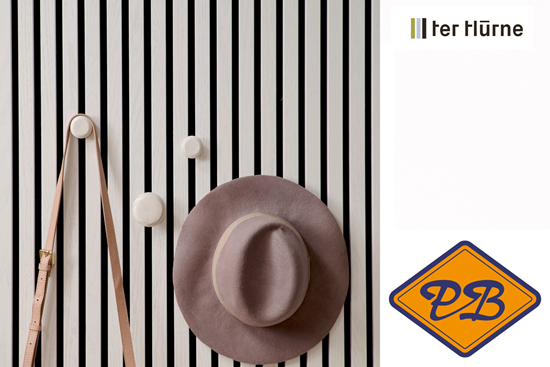 Afbeelding van Ter Hürne livingwall function houten knop Märta wit (per set = 2 stuks rond 40mm + 2 stuks rond 60mm)