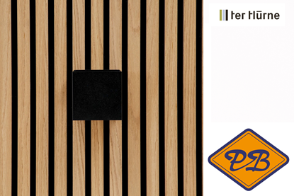 Afbeeldingen van Ter Hürne livingwall light Eirik kunststof cube wandlamp zwart