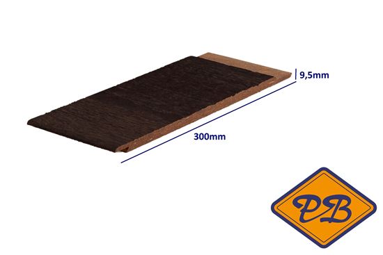 Afbeelding van Fazawood eucalyptus hardhouten enkel rabatdeel Melbourne  DG 14 Bison brown 9,5x300mm