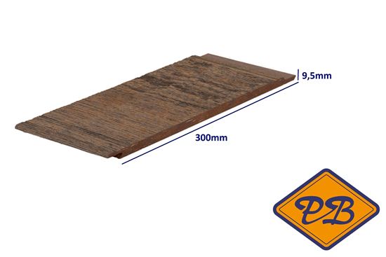 Afbeelding van Fazawood eucalyptus hardhouten enkel rabatdeel Cairns DG 10 Teak brown 9,5x300mm