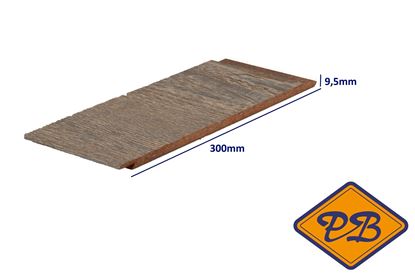 Afbeeldingen van Fazawood eucalyptus hardhouten dubbel rabatdeel Albury DG 10 Teak brown 9,5x300mm