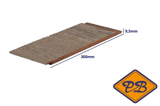 Afbeelding van Fazawood eucalyptus hardhouten dubbel rabatdeel Albury DG 10 Teak brown 9,5x300mm