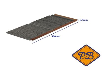 Afbeeldingen van Fazawood eucalyptus hardhouten dubbel kraaldeel Broome DG 15 Charcoal 9,5x300mm