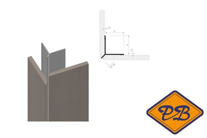 Afbeeldingen van Fazawood PVC hoekprofiel zwart 40x40mmx300cm