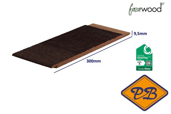 Afbeelding van Fazawood eucalyptus hardhouten enkel rabatdeel Melbourne  DG 14 Bison brown 9,5x300mm