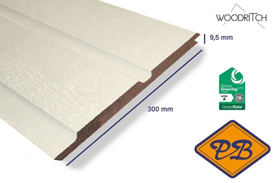 Afbeelding van woodritch eucalyptus hardhouten dubbel rabatdeel darwin 0006 winterwit 9,5x300mm