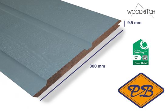 Afbeelding van woodritch eucalyptus hardhouten dubbel rabatdeel darwin 0163 middenblauw 9,5x300mm