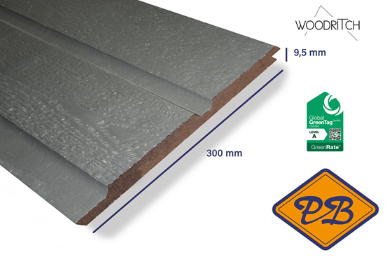 Afbeelding van woodritch eucalyptus hardhouten dubbel rabatdeel darwin 0139 antraciet speciaal 9,5x300mm