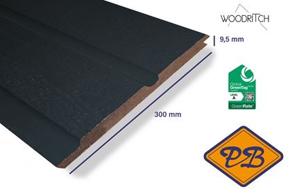 Afbeeldingen van woodritch eucalyptus hardhouten dubbel rabatdeel darwin 7016 antracietgrijs 9,5x300mm