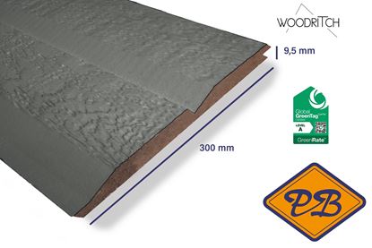 Afbeeldingen van woodritch eucalyptus hardhouten dubbel rabatdeel perth 0139 antraciet speciaal 9,5x300mm