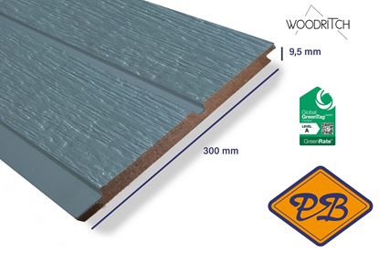 Afbeeldingen van woodritch eucalyptus hardhouten dubbel rabatdeel sydney 0163 middenblauw 9,5x300mm