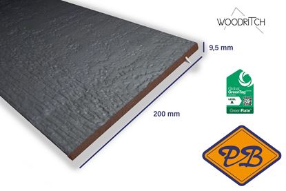 Afbeeldingen van woodritch eucalyptus hardhouten potdekseldeel canberra  0139 antraciet speciaal 9,5x200mm