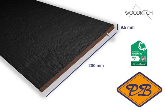 Afbeelding van woodritch eucalyptus hardhouten potdekseldeel canberra 0180 zwart 9,5x200mm