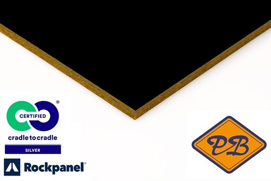 Afbeelding van Rockpanel gevelplaat colours durable 1-zijdig ral 9005 gitzwart 250x120cm