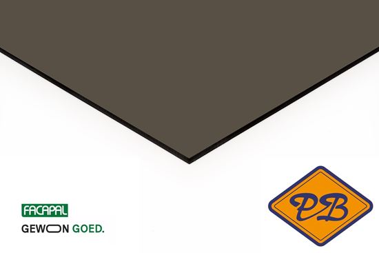 Afbeelding van Facapal HPL gevelplaat *RAL 7013 bruingrijs by plastica